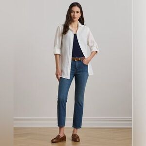 Lauren Ralph Lauren mid-rise straight jeans
Size 8